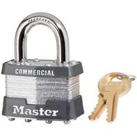 Laminated Padlock, Silver, Keyed Alike, Laminated Steel, 1-3/4" Width Groupe Belzile Dickner