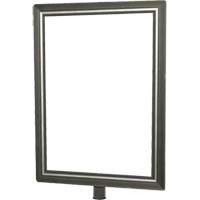 Heavy-Duty Vertical Sign Holder for Classic Posts, Satin Chrome Groupe Belzile Dickner