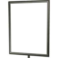 Heavy-Duty Vertical Sign Holder for Classic Posts, Satin Chrome Groupe Belzile Dickner