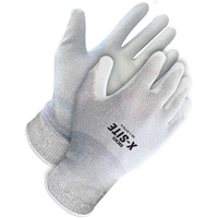 X-Site Anti-Static Coated Gloves, 8, Polyurethane Coating, 15 Gauge, Nylon/Copper Shell Groupe Belzile Dickner