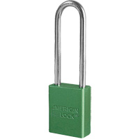 American Lock&reg; Safety Padlock, Green, Keyed Different, Aluminum, 1-1/2" Width Groupe Belzile Dickner