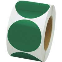 Pastilles de marquage colorées, Cercle, 3" lo x 3" la, Vert, Vinyle SGW780 | Dickner Inc