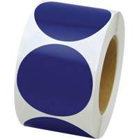 Pastilles de marquage colorées, Cercle, 3" lo x 3" la, Bleu, Vinyle SGW781 | Dickner Inc