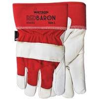Red Baron Fitter's Gloves, Large, Grain Cowhide Palm, Sherpa Inner Lining Groupe Belzile Dickner