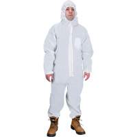 Hooded Coveralls, Medium, White, SMS Groupe Belzile Dickner