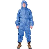 Hooded Coveralls, Medium, Blue, SMS Groupe Belzile Dickner