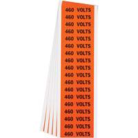 Étiquette de tension pour conduit « 460 Volts », 1/2" x 2-1/4", Étoffe/Vinyle, Anglais SGY001 | Dickner Inc