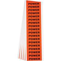 Étiquette de tension pour conduit « Power », 1/2" x 2-1/4", Étoffe/Vinyle, Anglais SGY005 | Dickner Inc