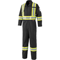 7702BK FR-Tech&reg; 88/12 FR Arc Rated Coveralls, Size 36, Black, 9.7 cal/cm² Groupe Belzile Dickner