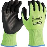 High-Visibility Cut-Resistant Gloves, Size Small, 15 Gauge, Nitrile/Polyurethane Coated, Polyethylene Shell, ANSI/ISEA 105 Level 2 Groupe Belzile Dickner