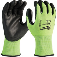 High-Visibility Cut-Resistant Gloves, Size Small, 15 Gauge, Nitrile/Polyurethane Coated, Polyethylene Shell, ANSI/ISEA 105 Level 3 Groupe Belzile Dickner