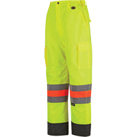 6041 Quebec Winter Traffic Control Pants, Polyester, X-Small, High Visibility Lime-Yellow Groupe Belzile Dickner