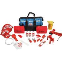 Lockout Tagout Kit with Nylon Safety Lockout Padlocks in Duffel Bag, Electrical/Valve Kit, 31 Components Groupe Belzile Dickner