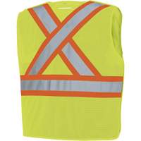 598P Veste de s&eacute;curit&eacute; &agrave; maille d&eacute;tachable, Jaune lime haute visibilit&eacute;, Moyen/Petit, Polyester Groupe Belzile Dickner