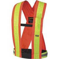 5593 Safety Sash, High Visibility Orange, Yellow Reflective Colour, One Size Groupe Belzile Dickner