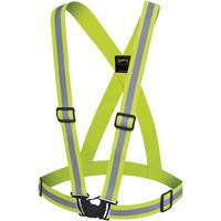 5497 Safety Sash, High Visibility Lime-Yellow, Silver Reflective Colour, One Size Groupe Belzile Dickner