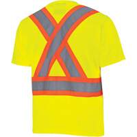 6991 Bird's-Eye Safety Shirt, Polyester, 3X-Large, High Visibility Lime-Yellow Groupe Belzile Dickner