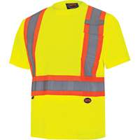 6991 Bird's-Eye Safety Shirt, Polyester, 3X-Large, High Visibility Lime-Yellow Groupe Belzile Dickner