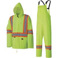 5599 Combinaison de pluie imperm&eacute;able et l&eacute;g&egrave;re, Polyester/PVC, T-petit, Jaune lime haute visibilit&eacute; Groupe Belzile Dickner