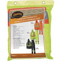 5599 Combinaison de pluie imperm&eacute;able et l&eacute;g&egrave;re, Polyester/PVC, T-petit, Jaune lime haute visibilit&eacute; Groupe Belzile Dickner