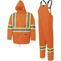 5618 Combinaison de pluie 150D, Polyester/Polyur&eacute;thane, Petit, Orange haute visibilit&eacute; Groupe Belzile Dickner