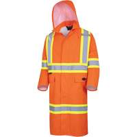 5630 Manteau long imperm&eacute;able The Rock 300D, Polyester, Petit, Orange haute visibilit&eacute; Groupe Belzile Dickner