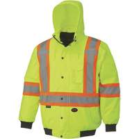 5023 Veste aviateur imperm&eacute;able 7 en 1, Polyester, Jaune lime haute visibilit&eacute;, Petit Groupe Belzile Dickner