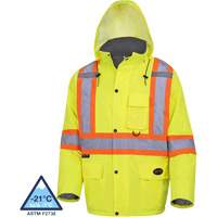 5031 Waterproof Quilted Safety Parka, High Visibility Lime-Yellow, Small Groupe Belzile Dickner