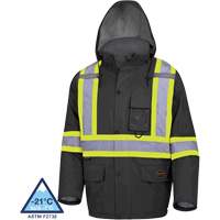 5031BK Waterproof Quilted Safety Parka, Black, Small Groupe Belzile Dickner