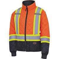 5015 Quilted Freezer Jacket, Polyester, Black/High Visibility Orange, X-Small Groupe Belzile Dickner