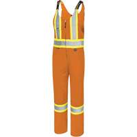 6617T Salopettes, Polyester, 40, Orange haute visibilit&eacute; Groupe Belzile Dickner