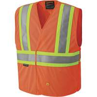 6914A Veste de s&eacute;curit&eacute; ignifug&eacute;e, Orange haute visibilit&eacute;, Moyen/Petit, Polyester Groupe Belzile Dickner