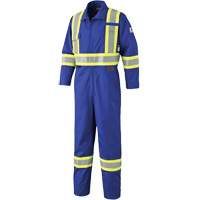 7706 FR-Tech&reg; Flame-Resistant Coverall with Leg Zippers, Size 36, Royal Blue, 9.7 cal/cm² Groupe Belzile Dickner