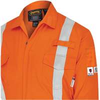 7702BB FR-Tech&reg; 2-Tone Safety Coverall, Size 36, Navy Blue/Orange, 10 cal/cm² Groupe Belzile Dickner