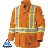 5533 Manteau de s&eacute;curit&eacute; ignifuge, Petit, Orange haute visibilit&eacute;, 58 cal/cm² Groupe Belzile Dickner