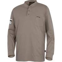 331 Chandail Henley en tricot interlock ignifuge, Petit, Beige Groupe Belzile Dickner