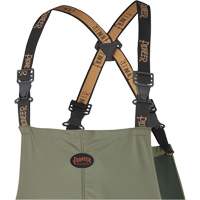 D7020 Dry King&reg; Stretch Bib Pants, X-Small, Polyurethane, Green Groupe Belzile Dickner