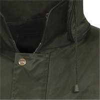 Manteau à capuchon indéchirable Nailhead pour planteur d’arbres, Polyester/PVC, T-petit, Vert SHE437 | Dickner Inc