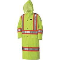 5897 Manteau long imperm&eacute;able et ignifuge, Grand, Jaune lime haute visibilit&eacute; Groupe Belzile Dickner
