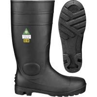 1022 Safety Boots, PVC, Steel Toe, Size 10, Puncture Resistant Sole Groupe Belzile Dickner