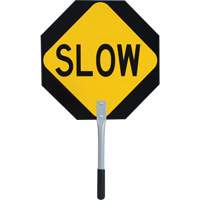 456 Traffic Stop/Slow Paddle, 18" x 18", Corrugated Plastic, English Groupe Belzile Dickner