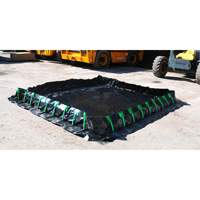 Ultra-Containment Berm&reg;, 179 US gal. Capacity, 4' W x 6' L x 12" H, Stake Wall Groupe Belzile Dickner