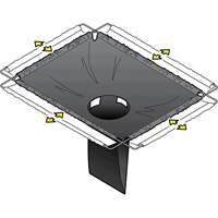 Square Ultra-Drain Guard&reg; Catch Basin Insert with Overflow Port, Oil & Sediment, 16" - 28" L x 20" - 36" W Groupe Belzile Dickner