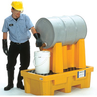 Syst&egrave;me de confinement Ultra-Drum pour 1 baril avec drain, 52" lo x 29" la x 49,5" ha, 750 gal. US Capacit&eacute; Groupe Belzile Dickner