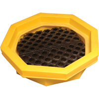Ultra-Drum Tray avec grille, 32" lo x 32" la x 8,1" h, Cap. de d&eacute;versement 21,1 gal. US Groupe Belzile Dickner