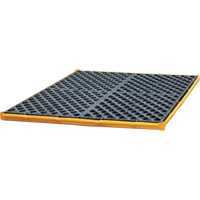 4-Drum Flexible Ultra-Spill Deck&reg;, 22 US gal. Spill Capacity, 48" x 48" x 2.5" Groupe Belzile Dickner