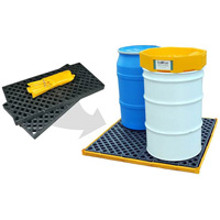 4-Drum Flexible Ultra-Spill Deck&reg; Bladder System, 110 US gal. Spill Capacity, 51" x 48" x 5" Groupe Belzile Dickner