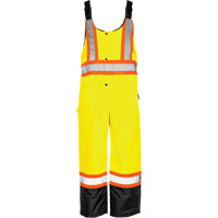 TO1 Winter Traffic Overalls, Polyester, Small, Black/High Visibility Lime-Yellow Groupe Belzile Dickner