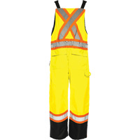 TO1 Winter Traffic Overalls, Polyester, Small, Black/High Visibility Lime-Yellow Groupe Belzile Dickner