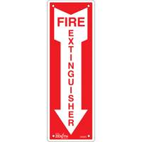 Enseigne Fire Extinguisher, 12" x 4", Aluminium, Anglais avec pictogramme Groupe Belzile Dickner